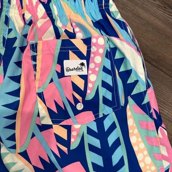 Boardies Colorful Geometric Swim Trunks Small - Picture 3 of 6